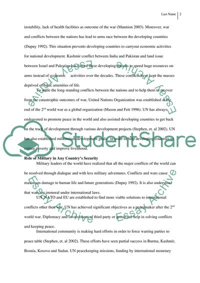 Security, Conflict and Development