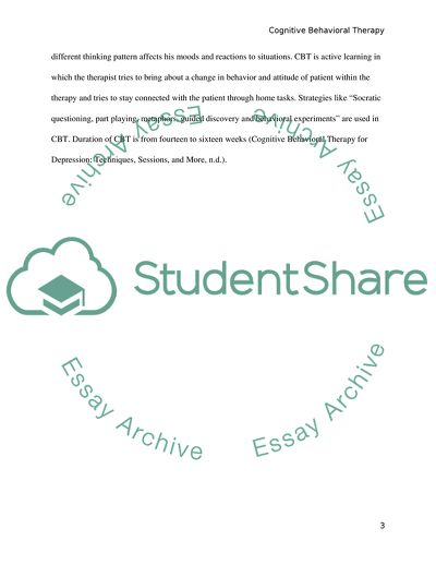 Cognitive Behavioral Therapy