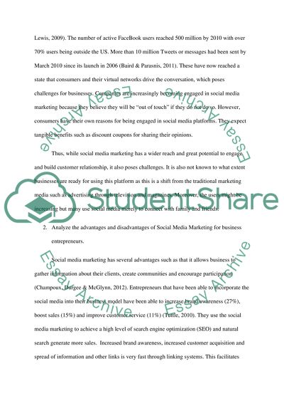 The Advantages and Disadvantages of Social Media Marketing for Business Entrepreneurs