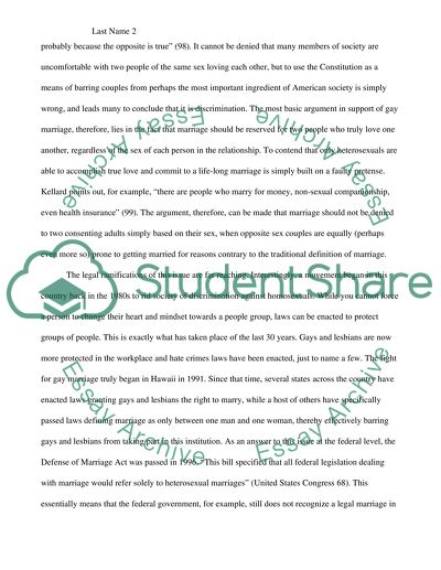 Opposing Viewpoints on Gay Marriage