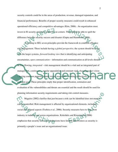 Information System Risk Management