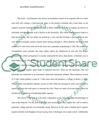 Battery Maintenance: Routine Maintenance on the Emergency Diesel Start Batteries