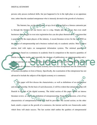 Analysis of Digital Economy