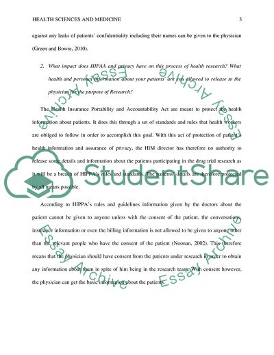 Impact of Health Insurance Portability and Accountability Act on the Health Research