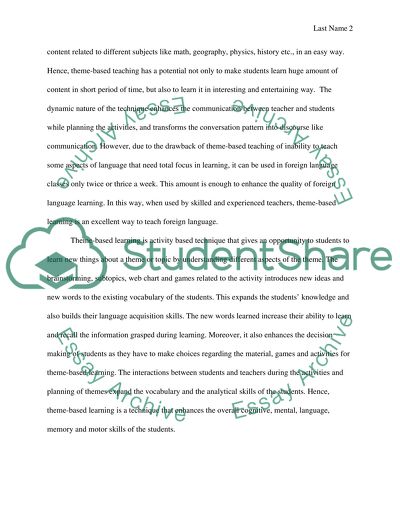 The Benefits of Theme-Based Teaching