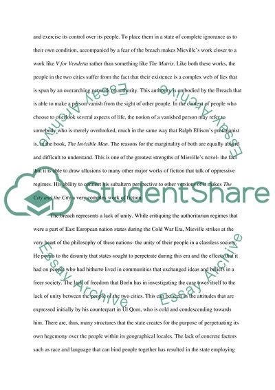 Breach as a Motif in China Mievilles the City and the City