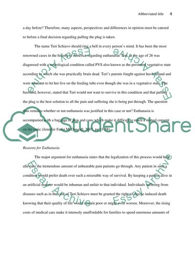 Euthanasia is a compassionate response to the suffering of life. Discuss the statement