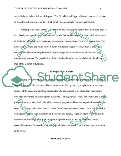 Briefly outline the court system in England and Wales, and in particular the role of the Crown Court