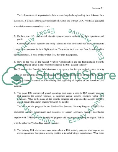 Aviation Industry, Commercial Airports in the US