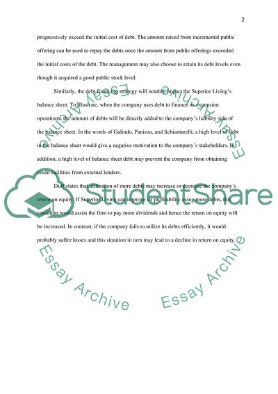 Initial Public Offering for the Superior Living