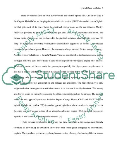 Hybrid Cars in Qatar: Solar and Electricity Powered Cars