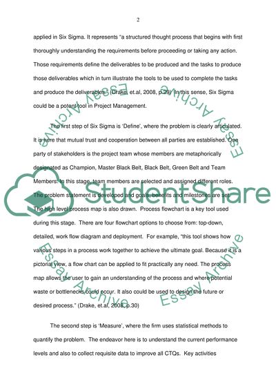 Managing Processes Through Lean Six Sigma