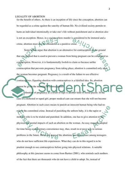 Legality of Abortion