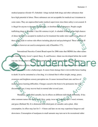 Heroin, Marijuana, and MDMA