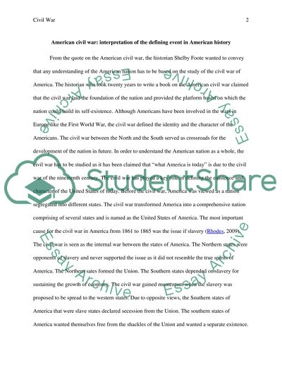 American Civil War and American History