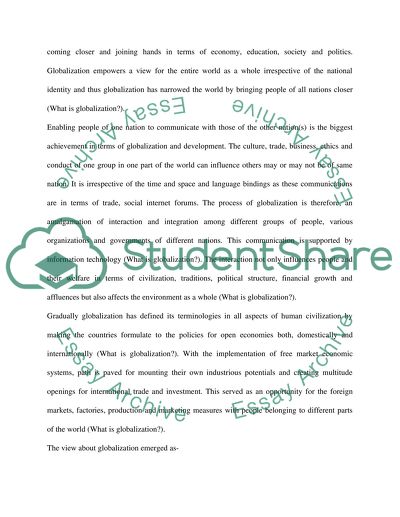 Globalization and Environment