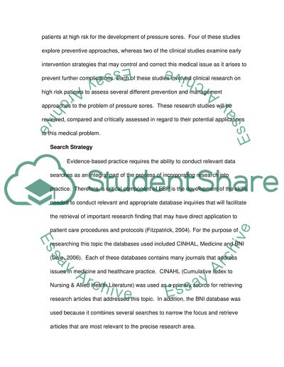 Strategies for Preventing Pressure Sores in Adult Patients