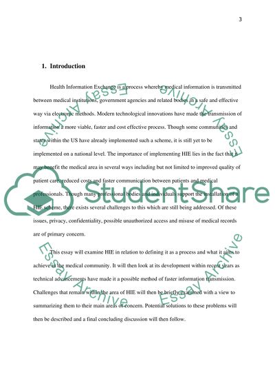 Health Information Exchange