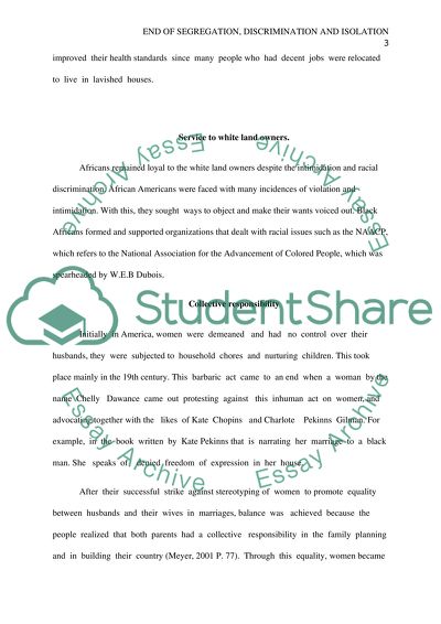 How African-Americans Have Put an End of Discrimination, Isolation to Attain Civil Rights