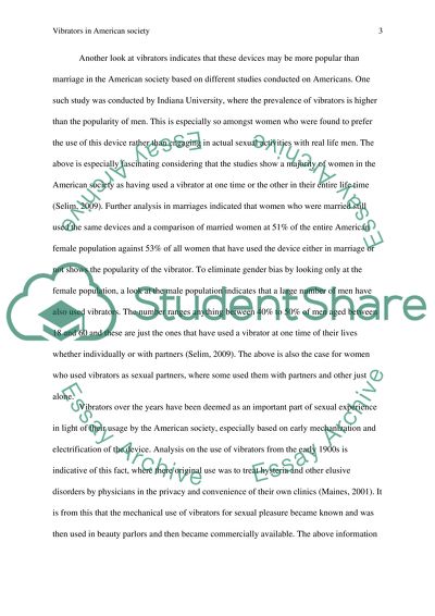 The Use of Vibrators in American Society