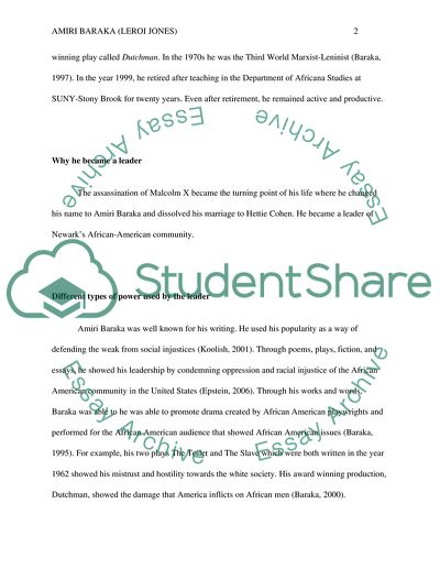 Amiri Baraka (LeRoi Jones)