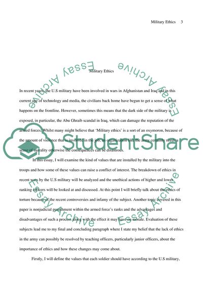 Military Ethics and Leadership At Lower Levels