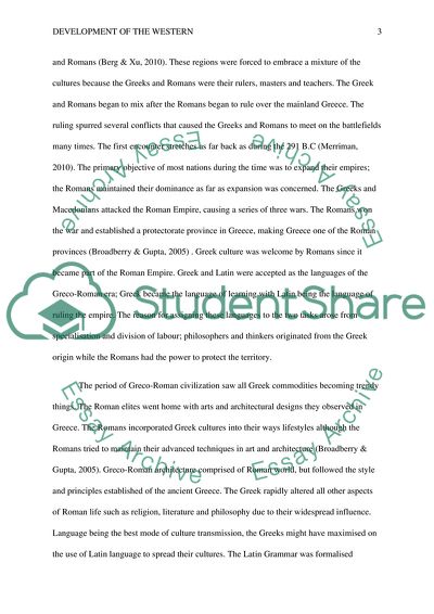 Development of the Western