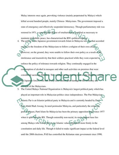 Malaya Political History