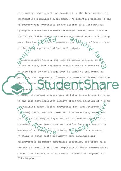 Efficiency Wages and Equilibrium Wages