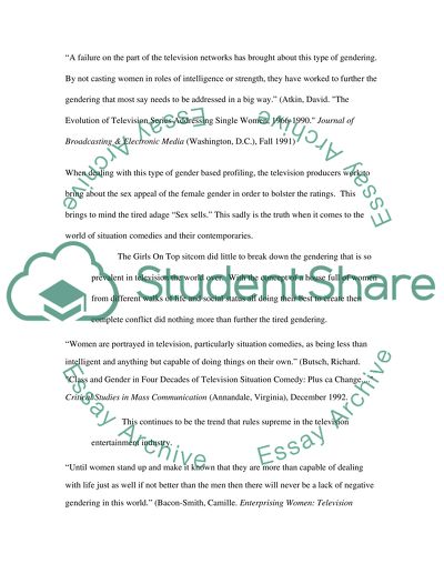 Girls On Top: Gendering In Sitcoms