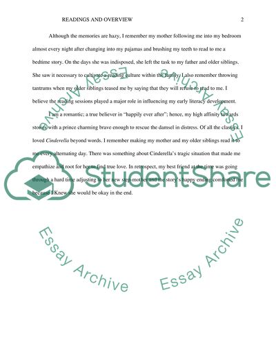 Week 3: Family Literacy and Language Development - Discussion