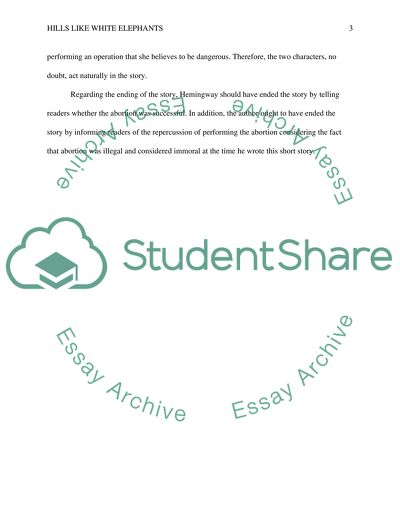 Hills Like White Elephants