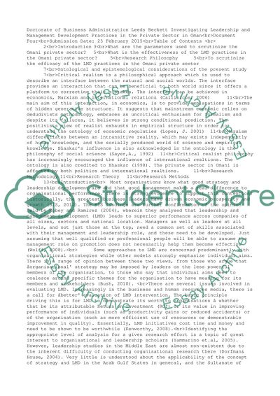 Investigating LMD Practices in Private Sector in Oman