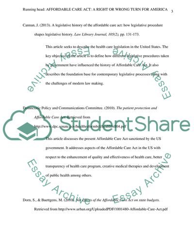 Affordable Care Act: A Right or Wrong Turn for America