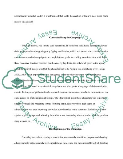 A Specific Advertising Zoozoo Campaign by Vodafone