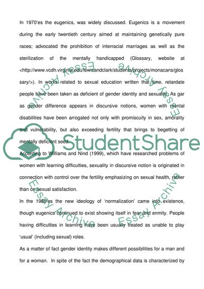 Human Sexuality and Disability