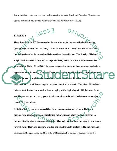 Critical Analysis of International Negotiation between Israel and Gaza in 2008-2009