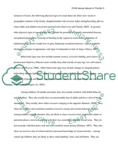 Sexual Abuse In The State Of Florida