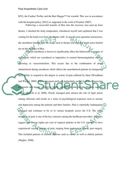 Nursing Contribution to Patient Recovery from Anesthesia
