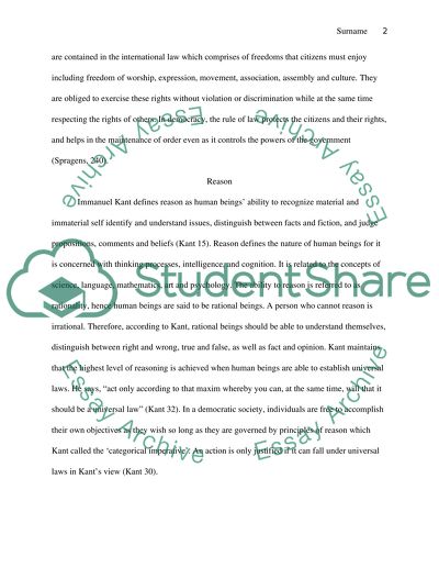 Connection of the Belief in Democracy and Belief in the Power of Human Reason