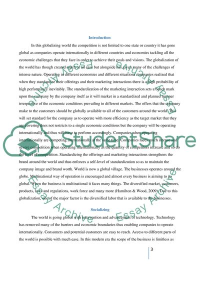 Standardization of Offerings and Marketing Interactions in International Marketing Strategy