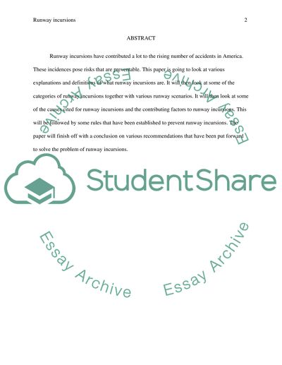 Commercial Aviation Safety: Runway Incursions