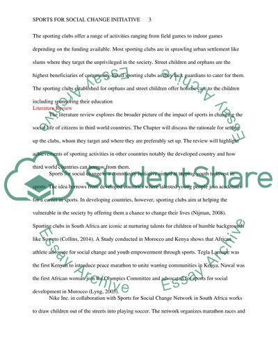 Sports for Social Change Initiative