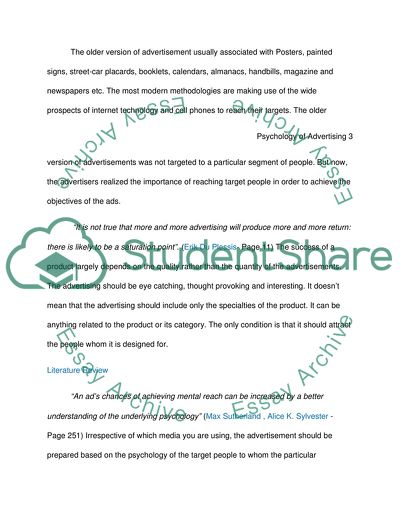 Psychology of Advertising