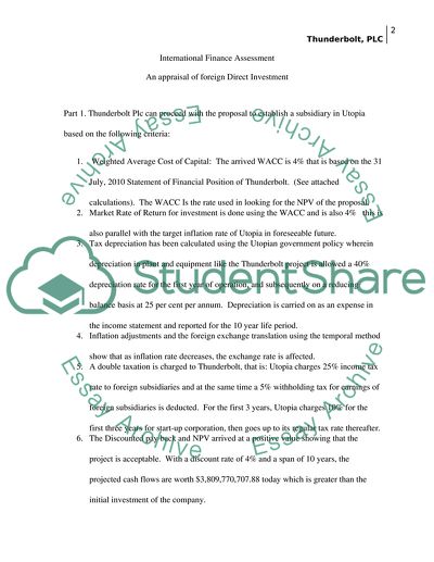 Finance Sources of Foreign Direct Investment