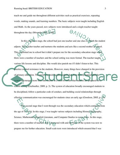 British Education and the National Curriculum