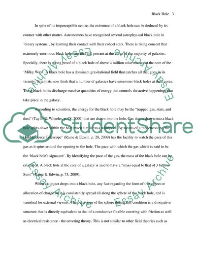 Black Hole. Characteristics and nature