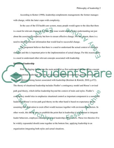 Philosophy of Leadership