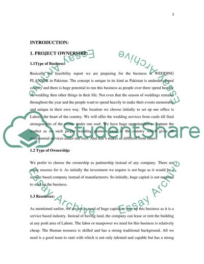 Feasibility Report to Start Up a New Business