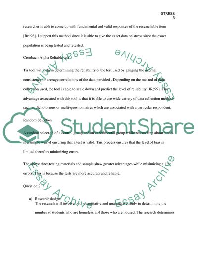 Reliable Tools to Measure Stress